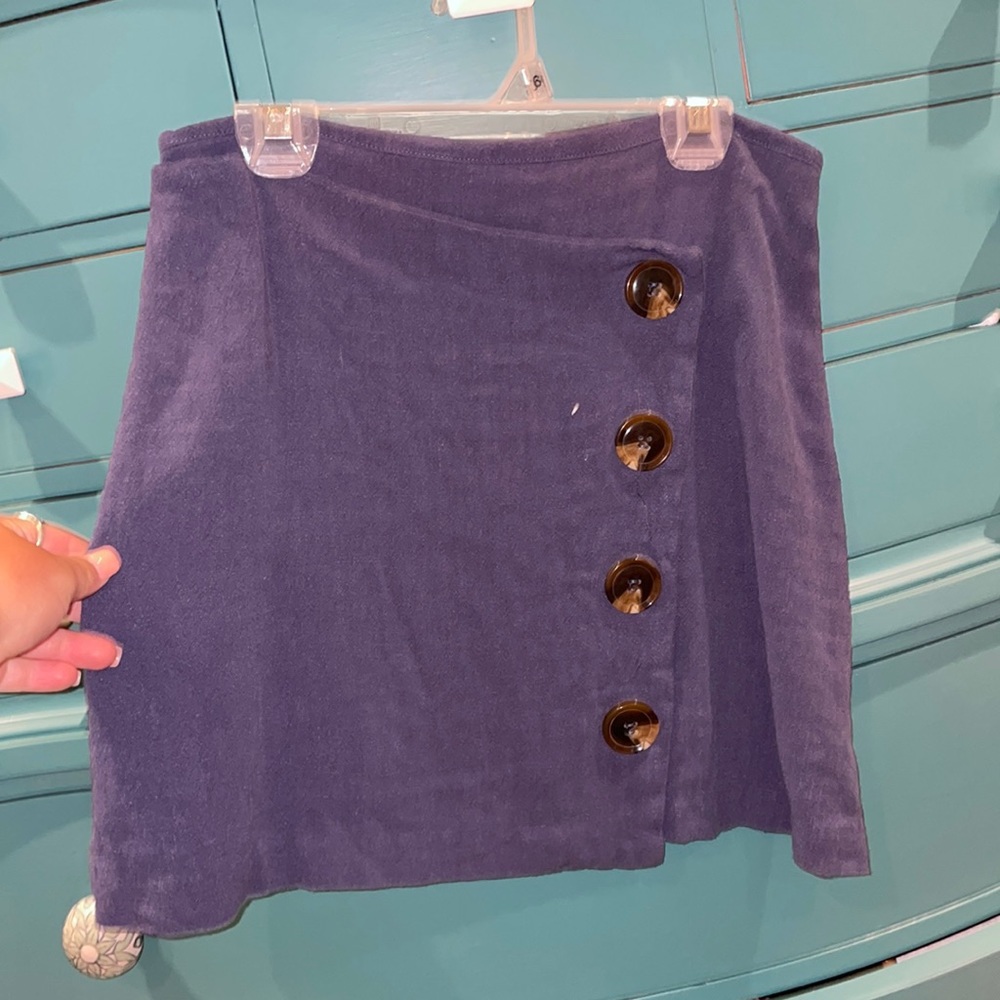 blue mini skirt